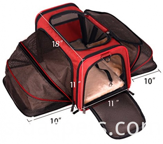 Portador de perro expansible plegable de viaje Foldable Expandable Travel Dog Carrier